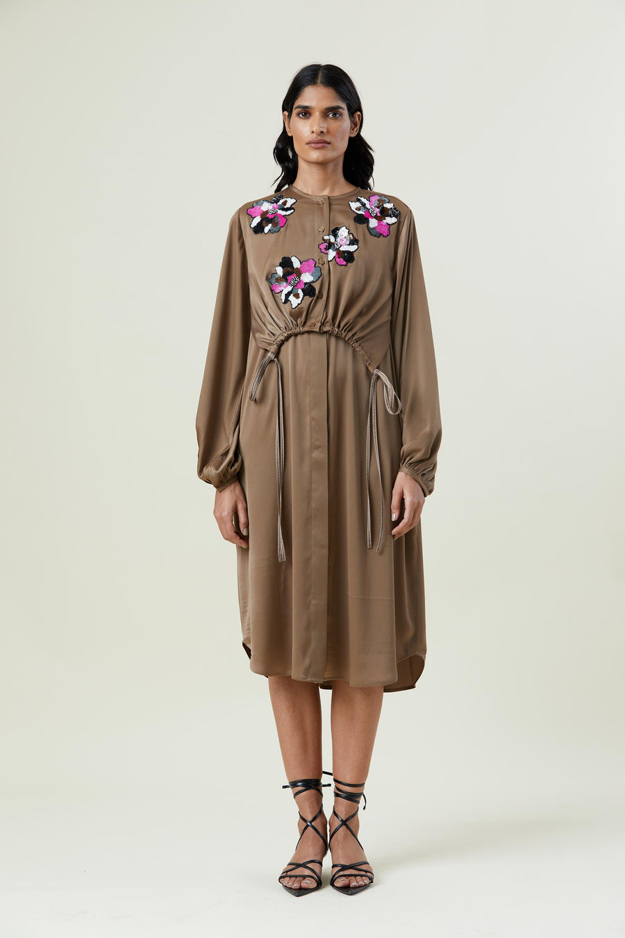 ‘AYLA’ OVERLAY EMBELLISHED DRESS - Kanika Goyal Label