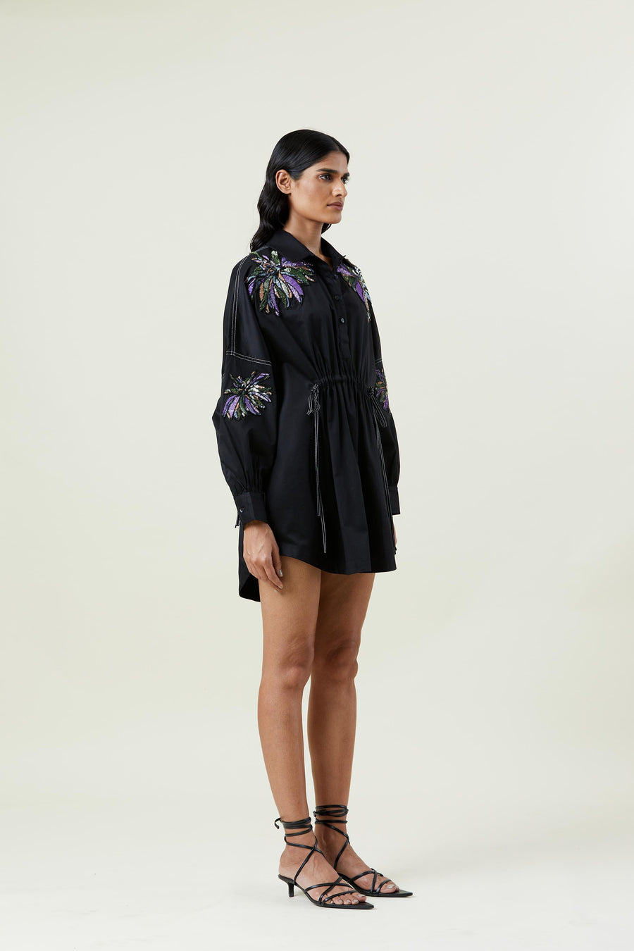 'ELESTRIA' EMBELLISHED SHIRT DRESS - Kanika Goyal Label