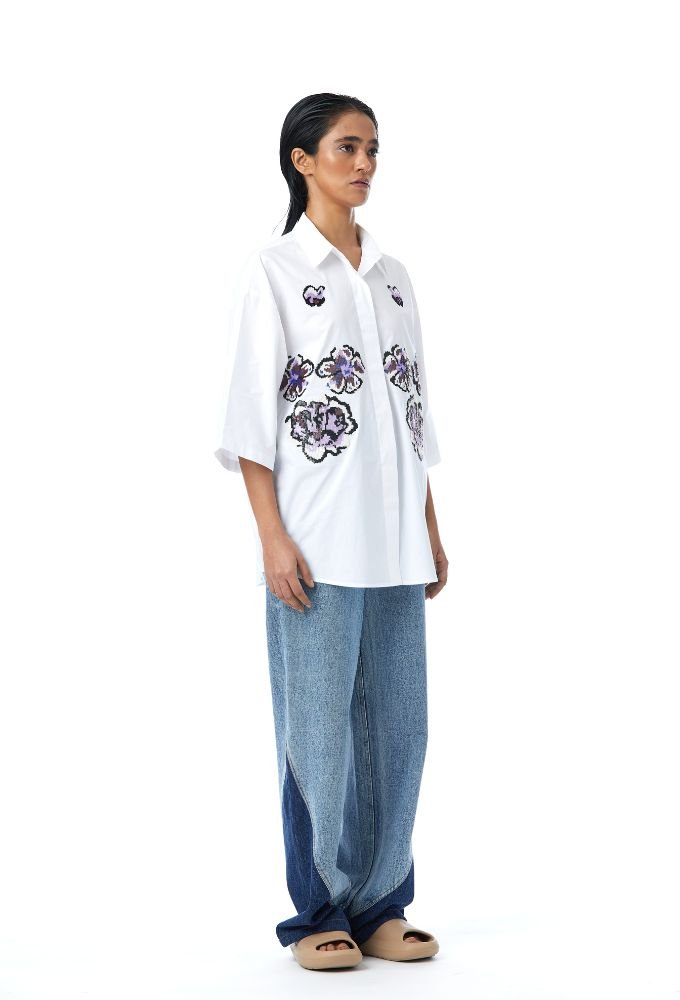 ‘Geodes' Embellished Shirt - Kanika Goyal Label