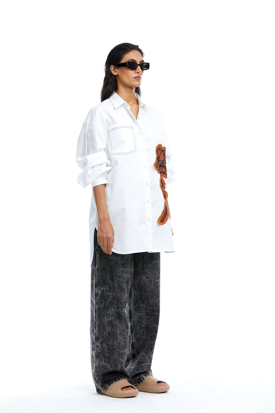 'Heather' Hand Embellished Shirt - Kanika Goyal Label
