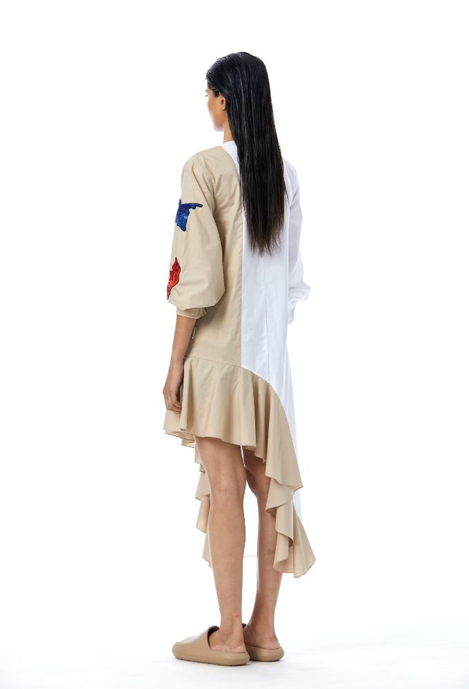 ‘NIA’ EMBELLISHED CASCADE DRESS - Kanika Goyal Label