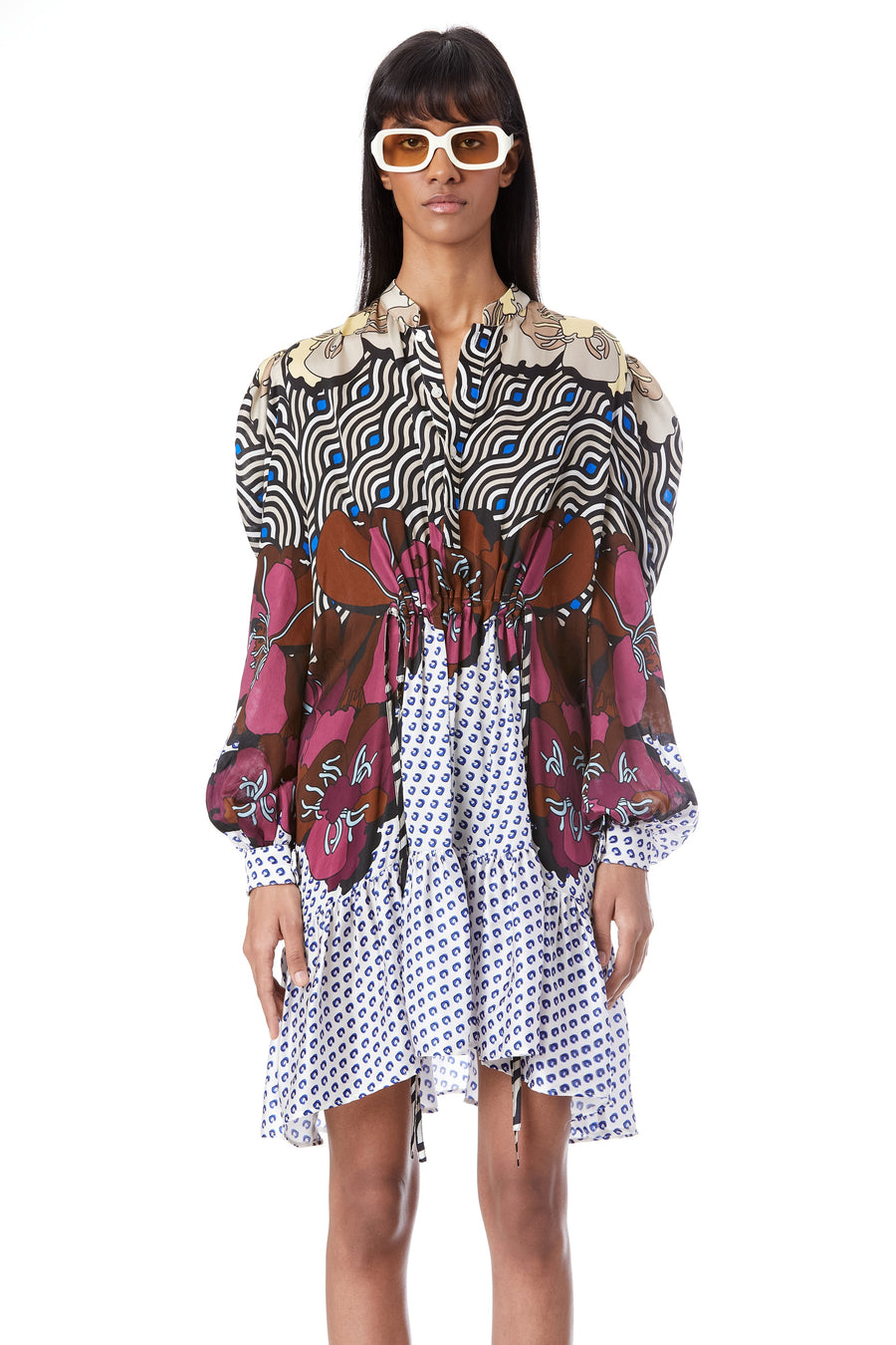 'Peonies Retro' Print Dress - Kanika Goyal Label