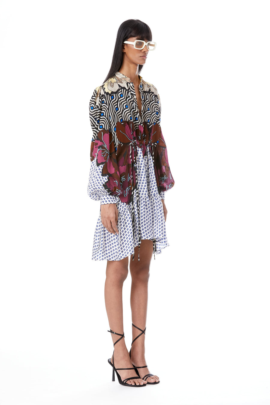 'Peonies Retro' Print Dress - Kanika Goyal Label