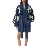 ‘WARPED VINE’ Embellished Trench