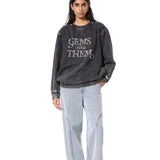 GEMS OVER THEM' EMBELLISHED SWEATSHIRT