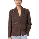 SOLSHADOW' EMBELLISHED BLAZER