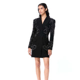 FIERY BLOOM BLAZER DRESS