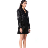 FIERY BLOOM BLAZER DRESS