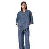 DUSKEI' EMBELLISHED DENIM PANTS