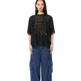 CRISSEL' EMBELLISHED TOP