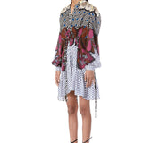 Peonies Retro' Print Dress