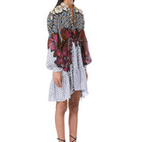 Peonies Retro' Print Dress