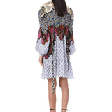 Peonies Retro' Print Dress