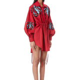 Iris' Hand-Embellished Shirt Dress