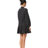 'GOLDRIFT' EMBELLISHED LINEN DRESS