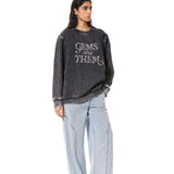 GEMS OVER THEM' EMBELLISHED SWEATSHIRT