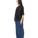 CRISSEL' EMBELLISHED TOP