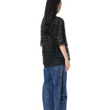 CRISSEL' EMBELLISHED TOP