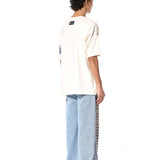 DIAMANTE' EMBELLISHED DENIM PANTS