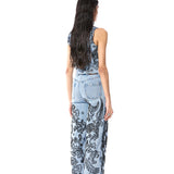 PAISFLARE' EMBELLISHED DENIM PANTS