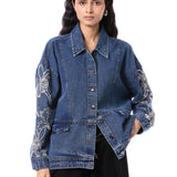 LARKSPUR' EMBELLISHED DENIM JACKET