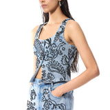 PAISFLARE' EMBELLISHED DENIM VEST