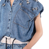 VESSA' DENIM TOP