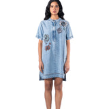 NEO GLOW' DENIM DRESS