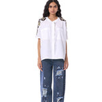 ALHENA' EMBELLISHED DENIM PANTS - Kanika Goyal Label