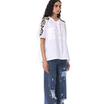 ALHENA' EMBELLISHED DENIM PANTS - Kanika Goyal Label