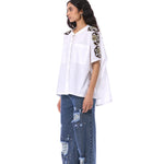 ALHENA' EMBELLISHED DENIM PANTS - Kanika Goyal Label