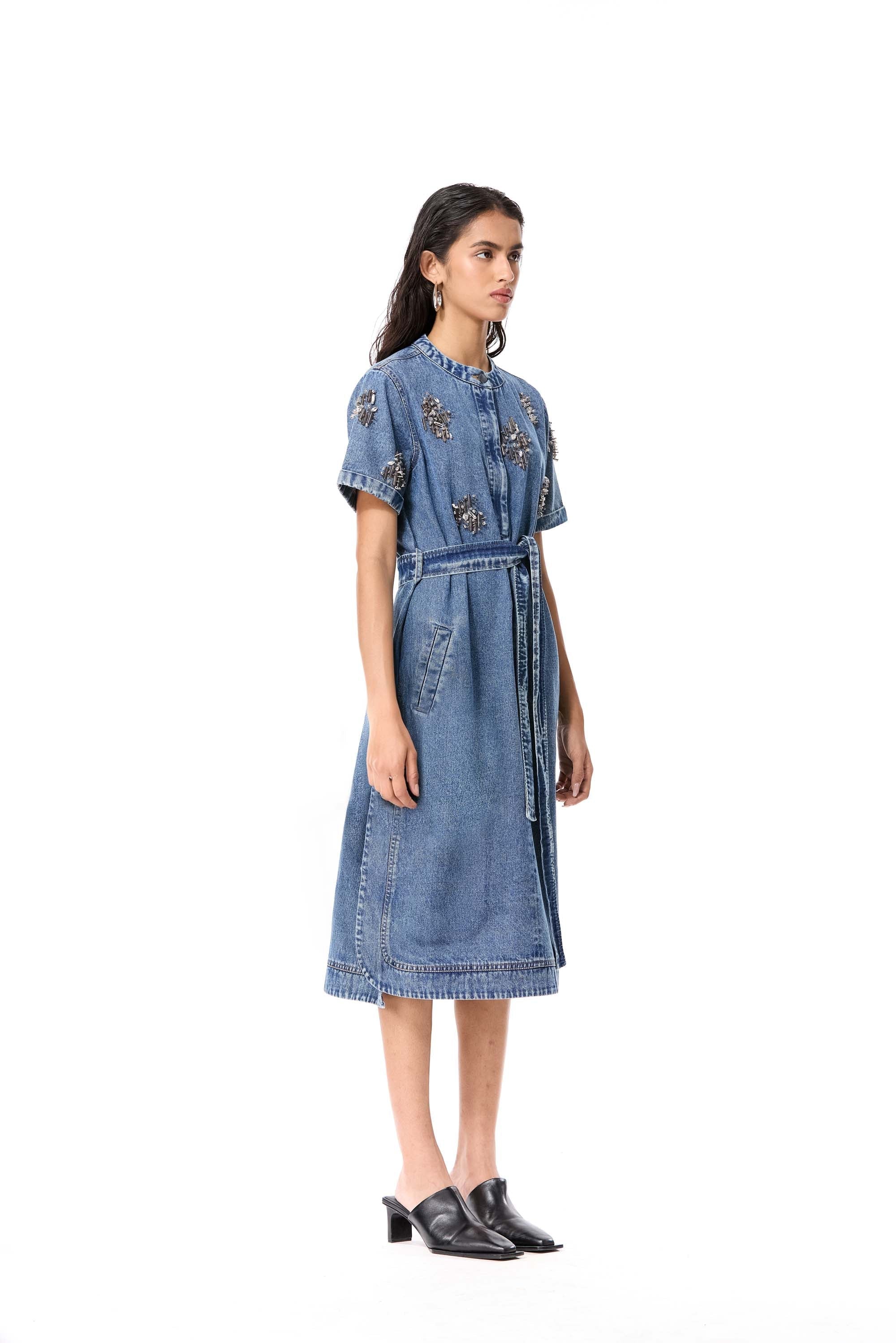 ARKONIA D ENIM DRESS - Kanika Goyal Label