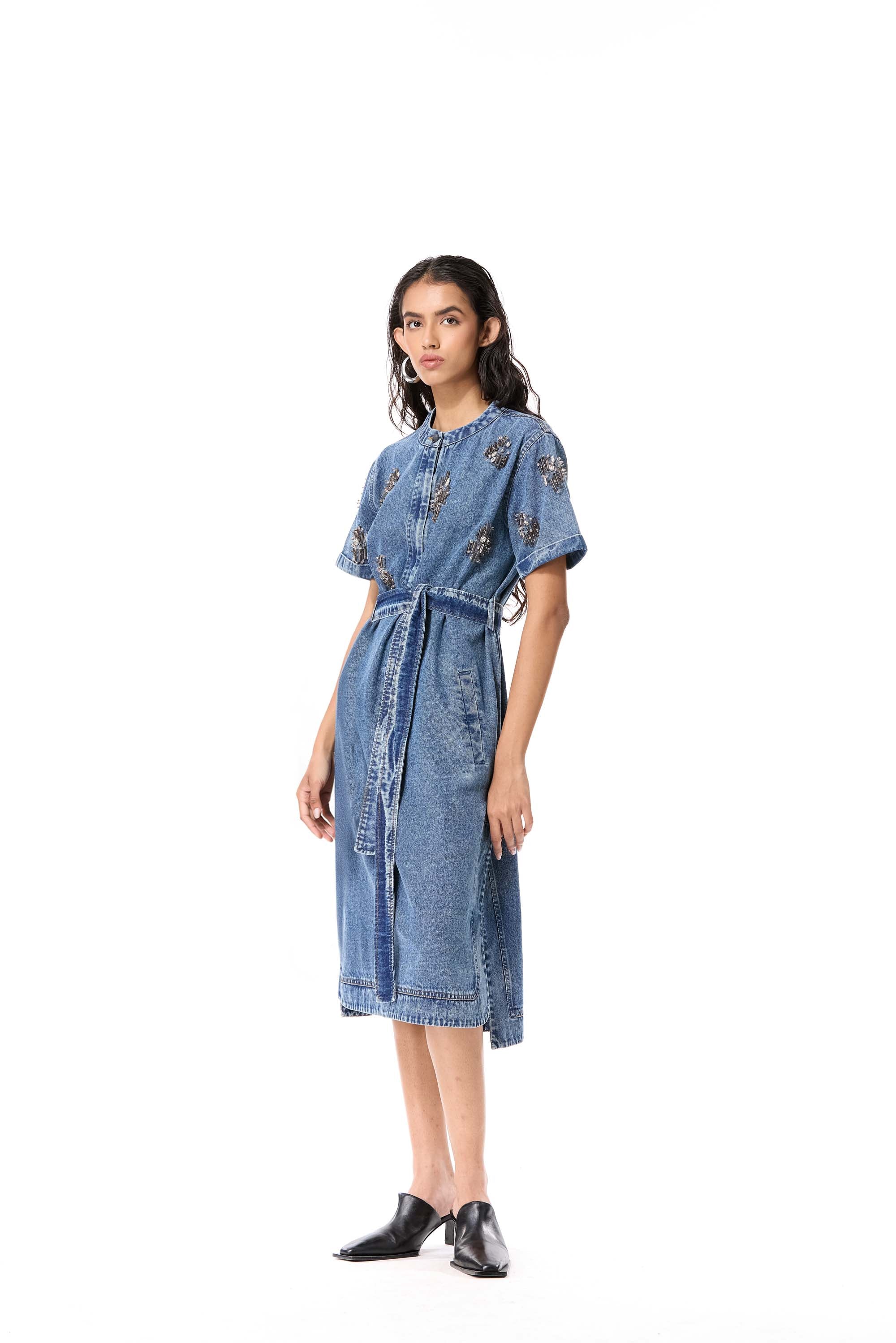 ARKONIA D ENIM DRESS - Kanika Goyal Label