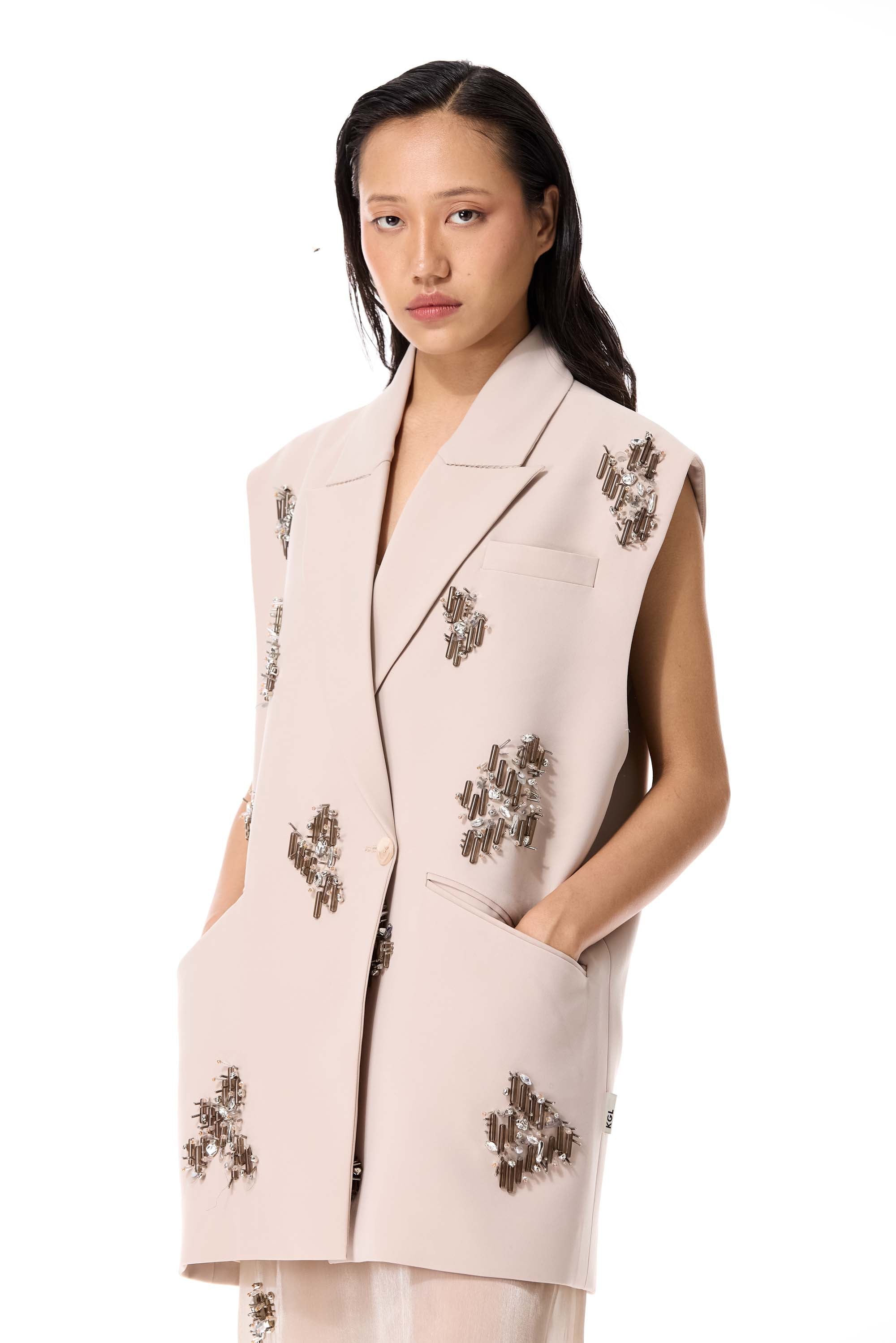 ARKONIA EMBELLISHED VEST - Kanika Goyal Label