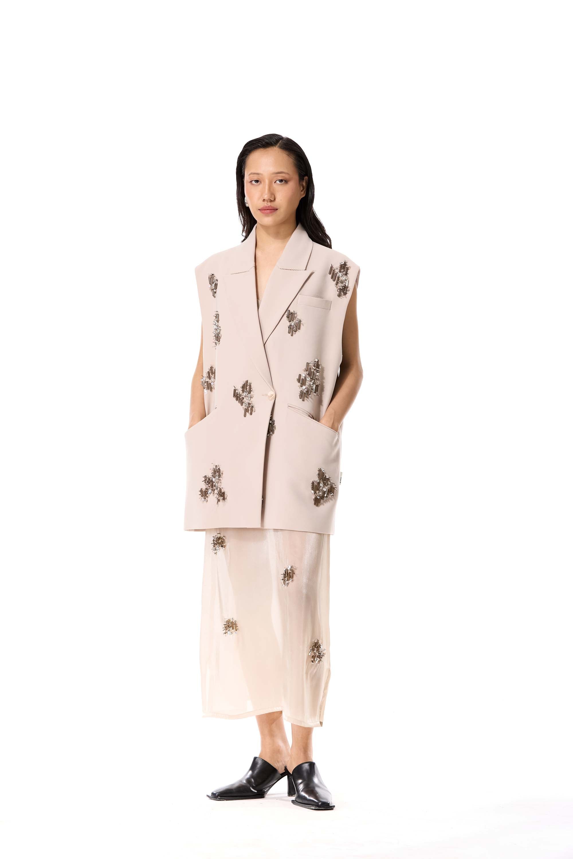 ARKONIA EMBELLISHED VEST - Kanika Goyal Label