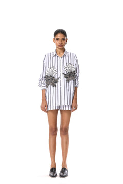 'ASH FALL' EMBELLISHED SHIRT - Kanika Goyal Label