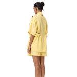 'ASTRAL KNOT' EMBELLISHED LINEN TOP - Kanika Goyal Label