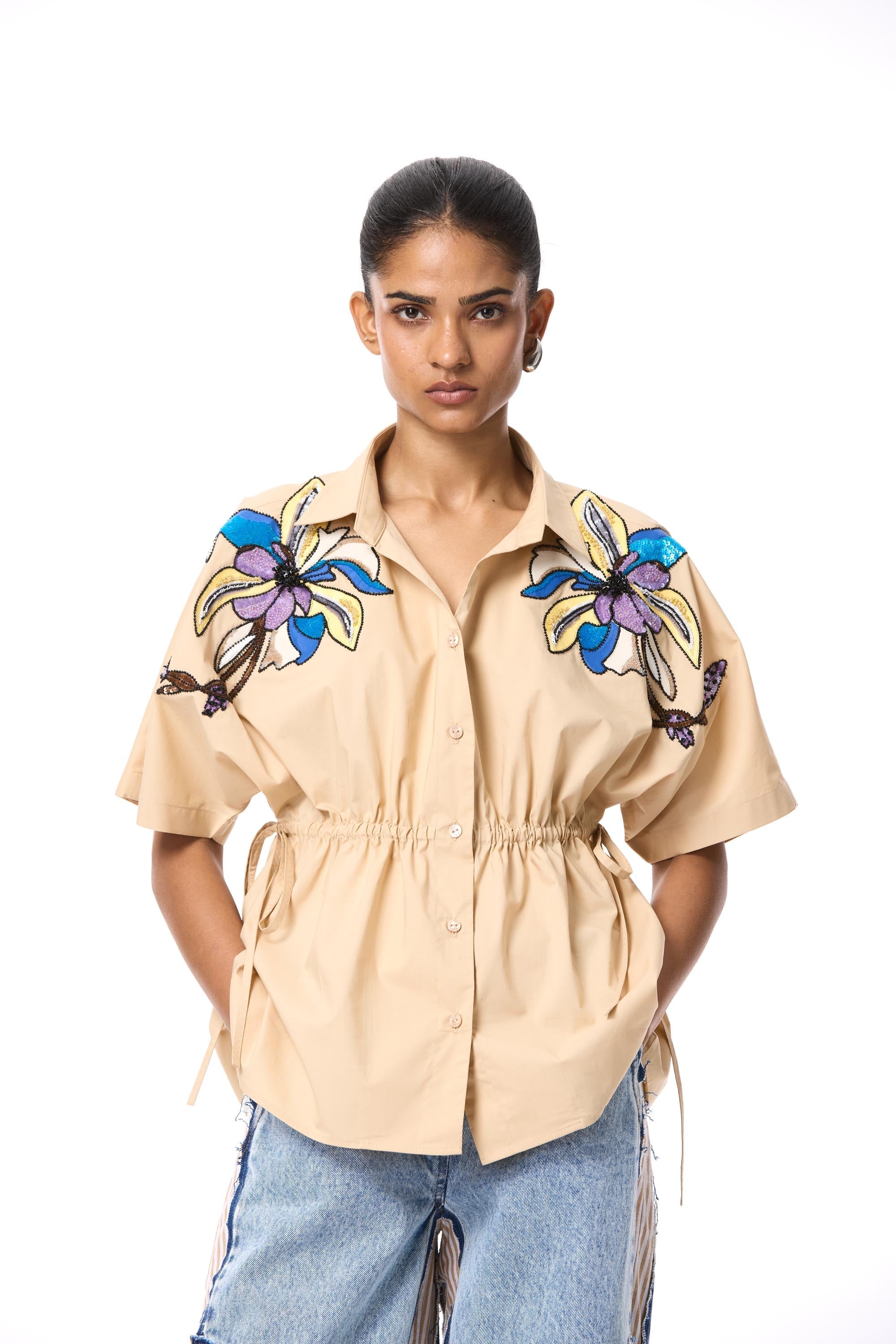 'ASTRAL KNOT' EMBELLISHED TOP - Kanika Goyal Label