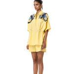 'ASTRAL KNOT' LINEN SHORTS - Kanika Goyal Label