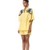 'ASTRAL KNOT' LINEN SHORTS - Kanika Goyal Label