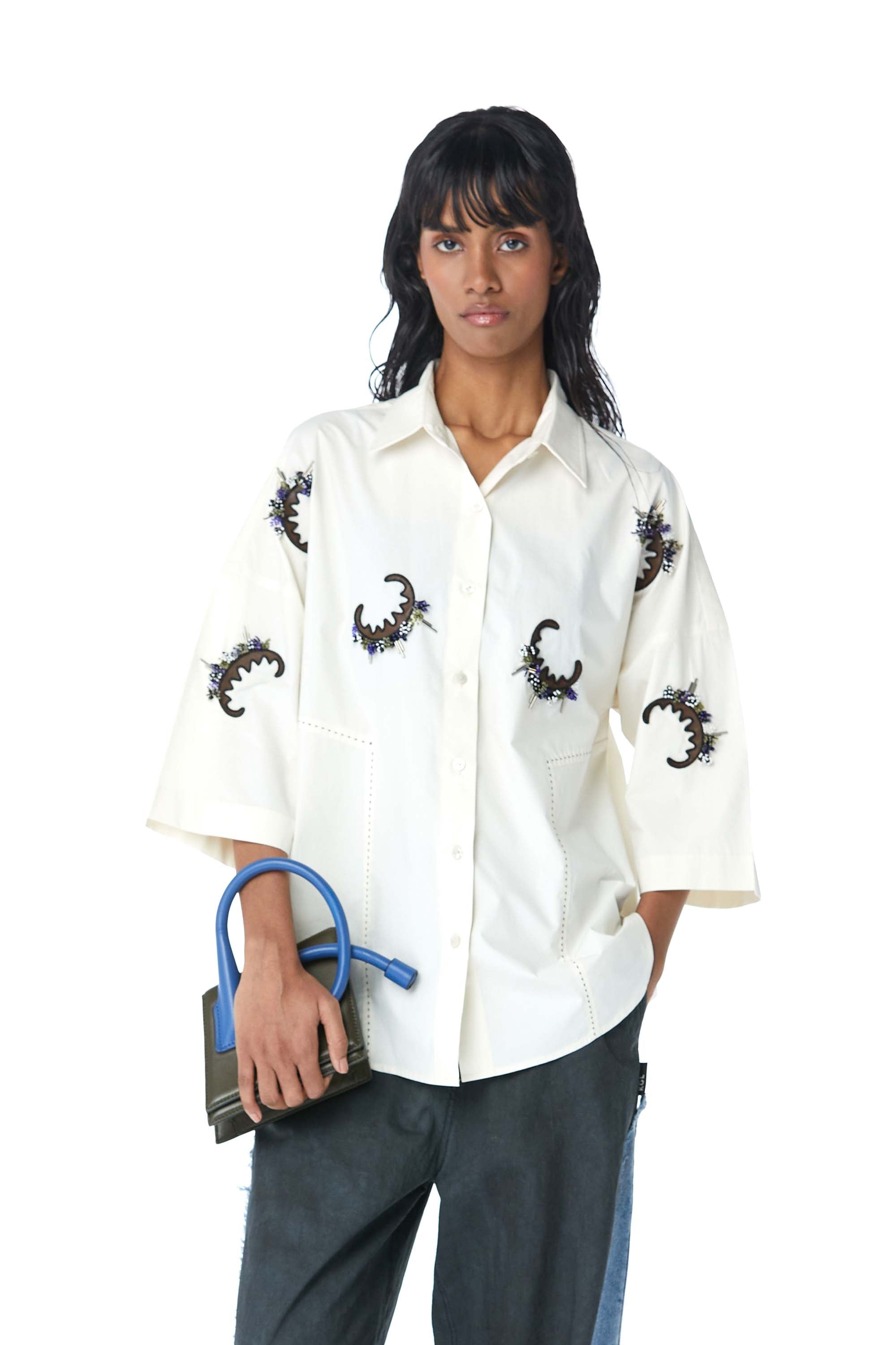 ‘ASTRID’ Embellished Shirt - Kanika Goyal Label