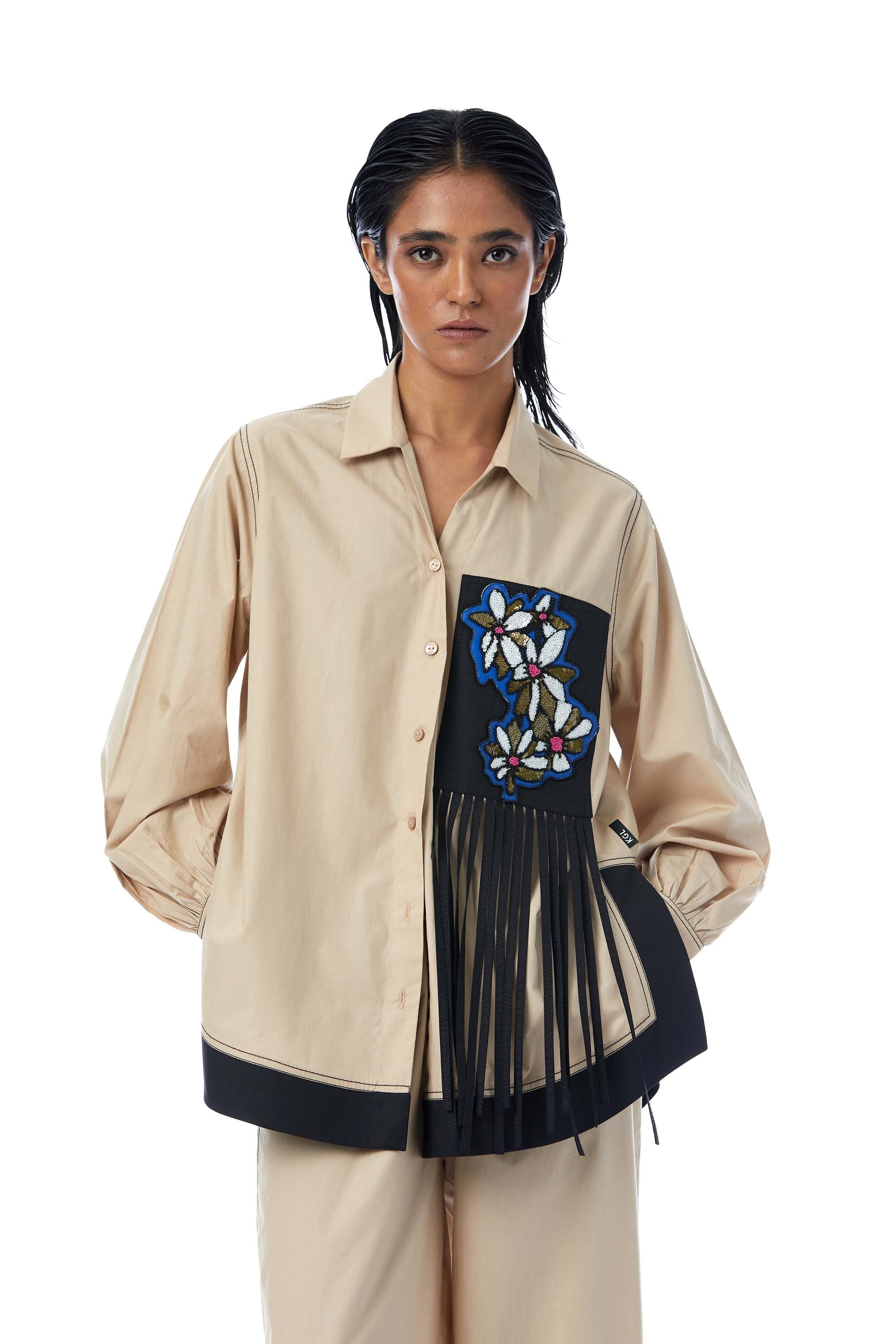ASUKA' Embellished Shirt - Kanika Goyal Label