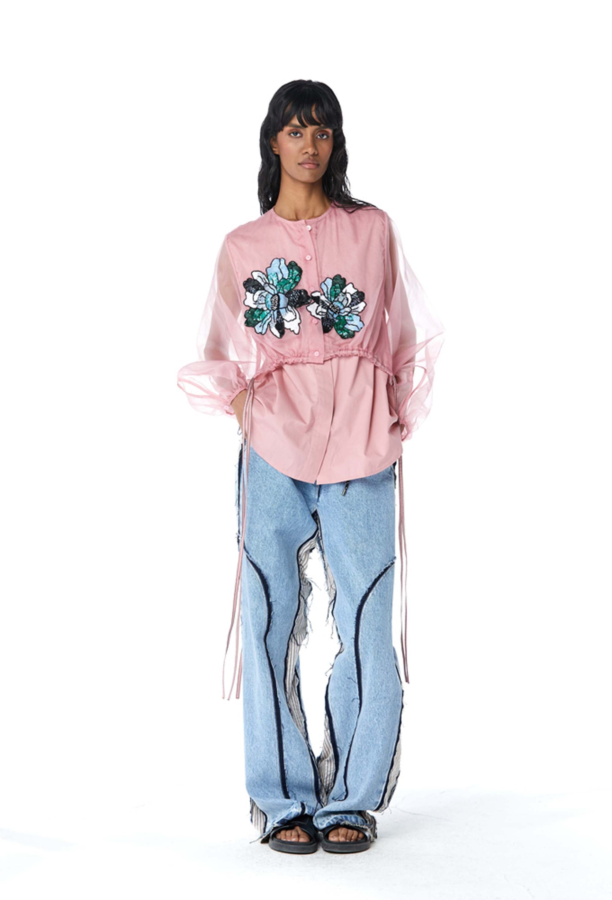 AYLA' Hand Embellished Shirt - Kanika Goyal Label