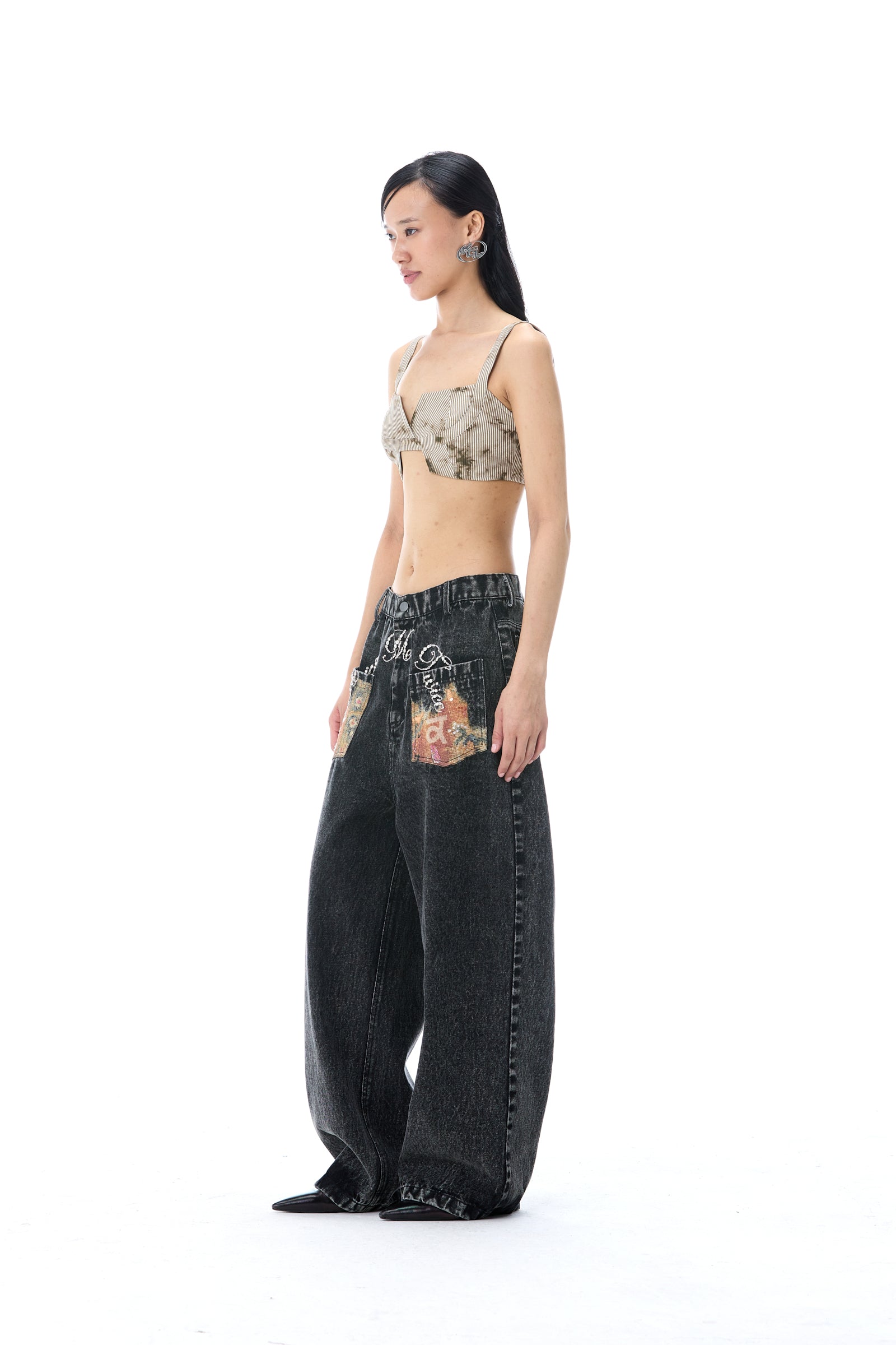 'BURN ME TWICE' DENM PANTS - Kanika Goyal Label