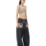 'BURN ME TWICE' DENM PANTS - Kanika Goyal Label