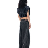 'BURN ME TWICE' DENM PANTS - Kanika Goyal Label
