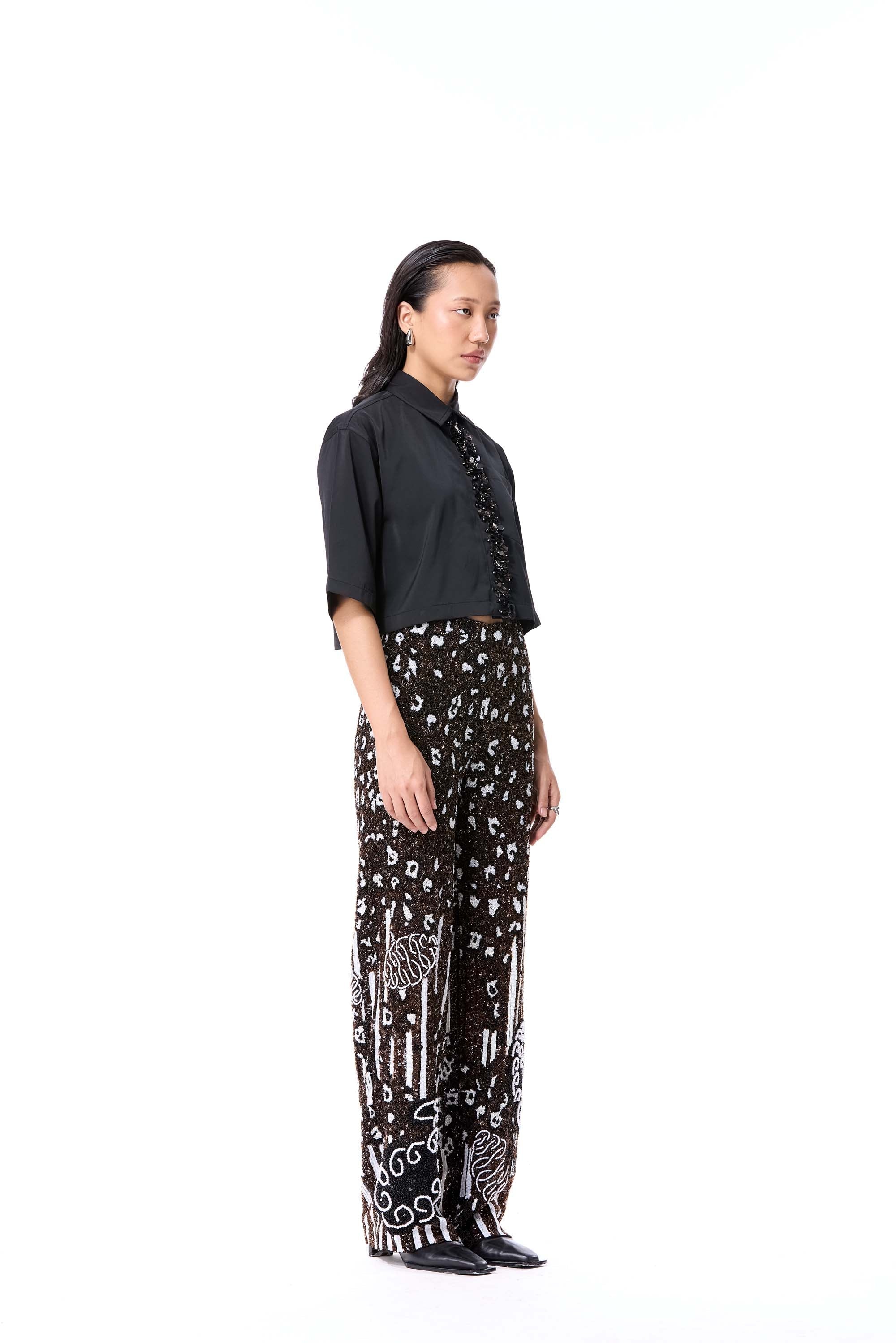 CAMOVERSE EMBELLISHED TROUSER - Kanika Goyal Label