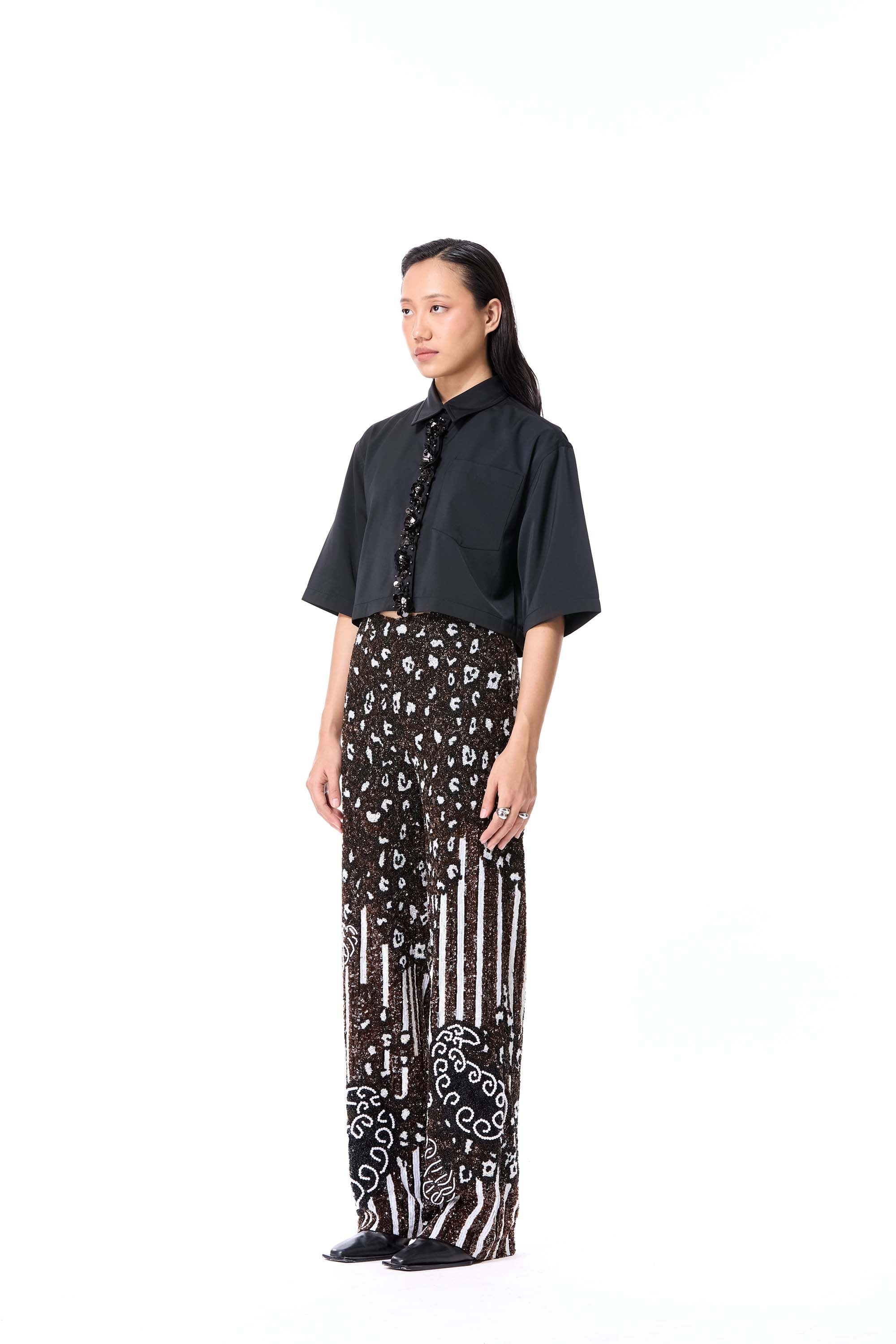 CAMOVERSE EMBELLISHED TROUSER - Kanika Goyal Label