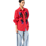 CELESTICH' RED SHIRT - Kanika Goyal Label