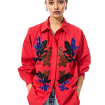 CELESTICH' RED SHIRT - Kanika Goyal Label